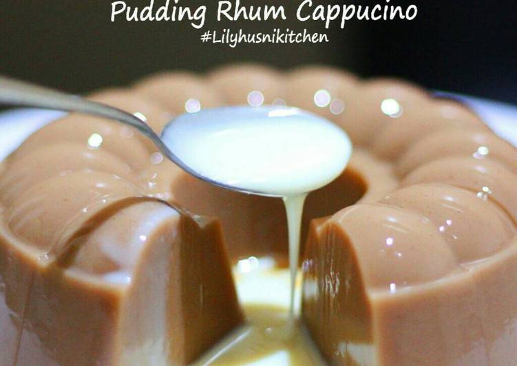 resep lengkap untuk Cappucino Rhum puding