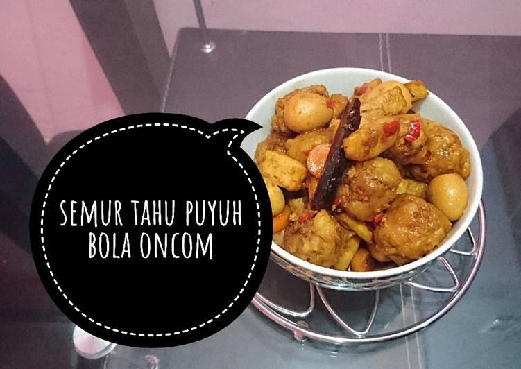 Semur tahu puyuh bola oncom recipe main photo