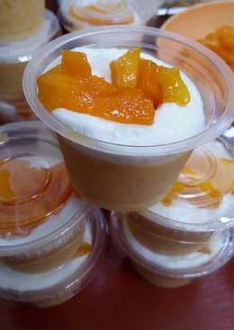 Puding susu mangga