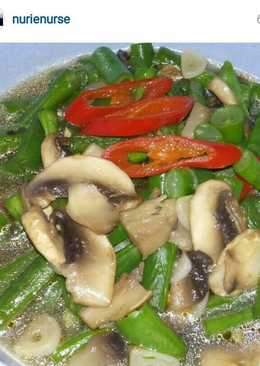 Tumis Buncis jamur Kancing