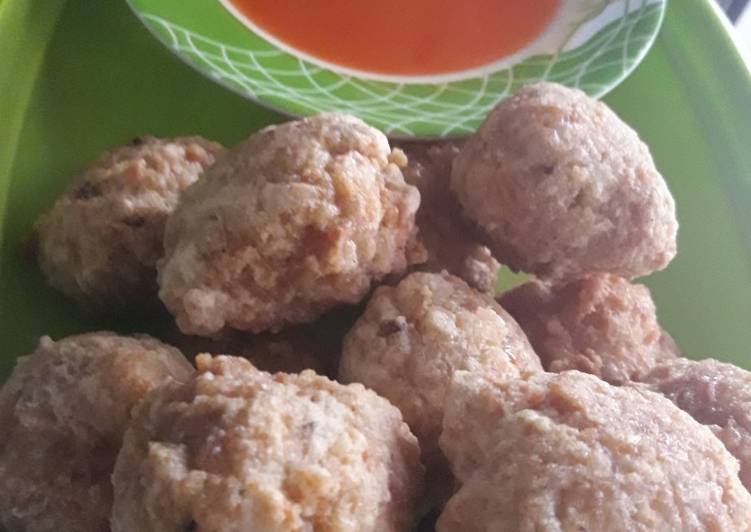Bakso goreng ayam + ebi