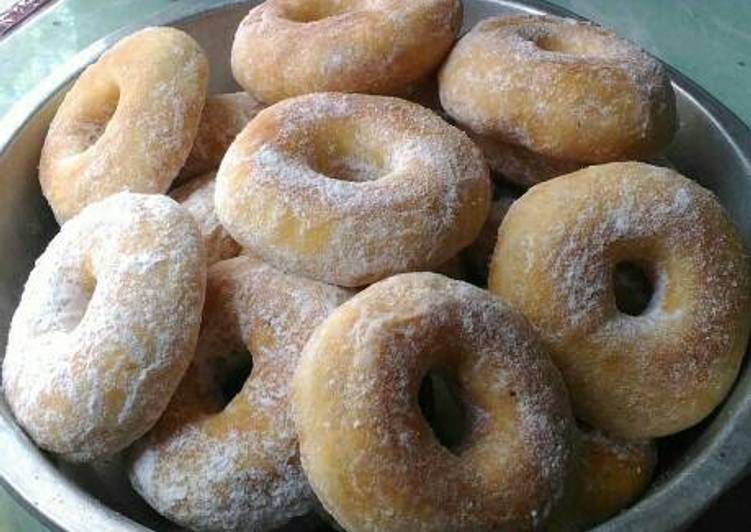 resep masakan Donat eggless tabur gula(ekonomis)