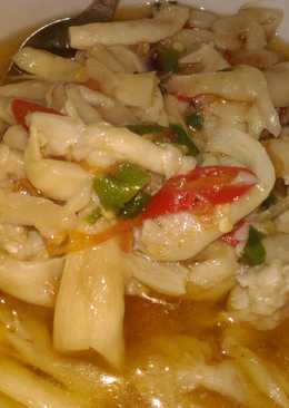 Tumis jamur tiram pedas