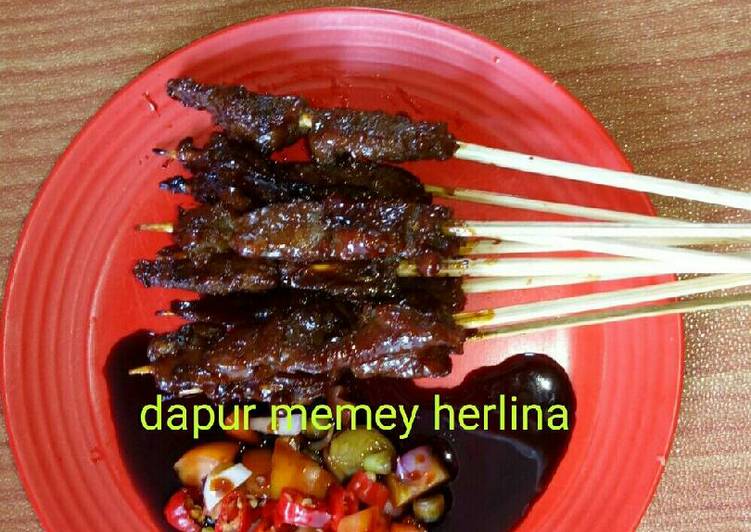 resep makanan Sate daging sapi #kitaberbagi