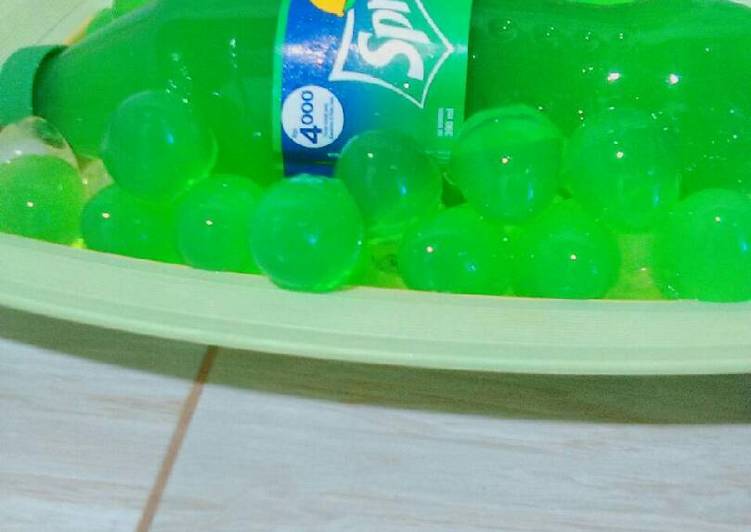 resep lengkap untuk Jelly botol sprite & anggur hijau