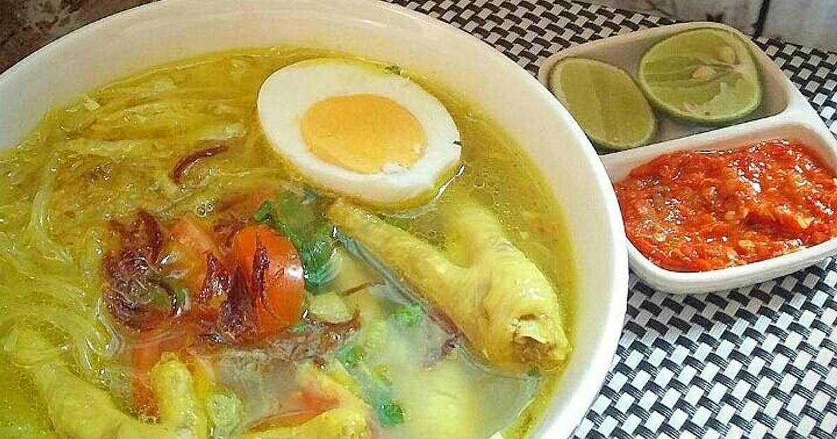 444 resep  cara membuat soto ceker  enak dan sederhana Cookpad