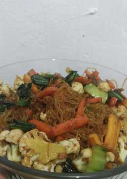 Bihun goreng sayur sederhana