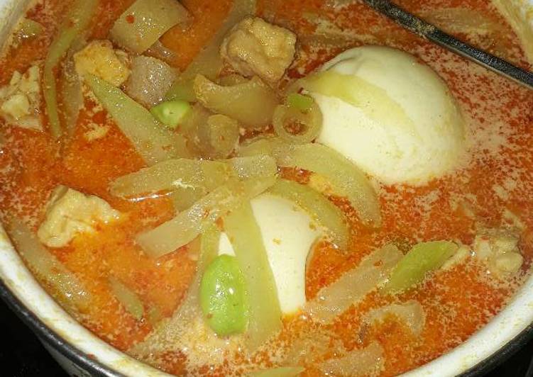 resep lengkap untuk Sayur lodeh labu siam