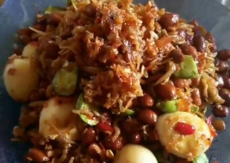 gambar untuk resep Teri kacang pete telur puyuh balado