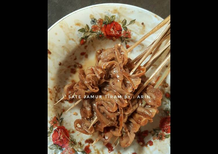 bahan dan cara membuat Sate jamur tiram