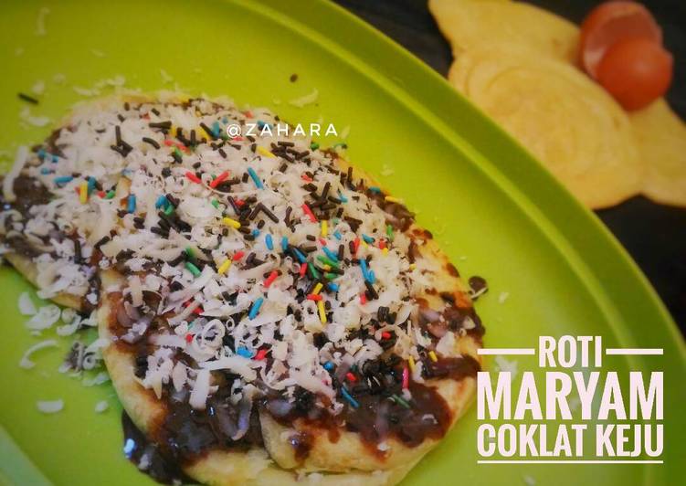 resep lengkap untuk Roti Maryam Coklat Keju (Roti Canai/Roti Prata)