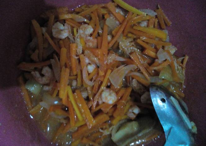 Udang cah wortel asam maniz sweety