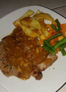 Steak sapi empuk anti alot w/ brown sauce