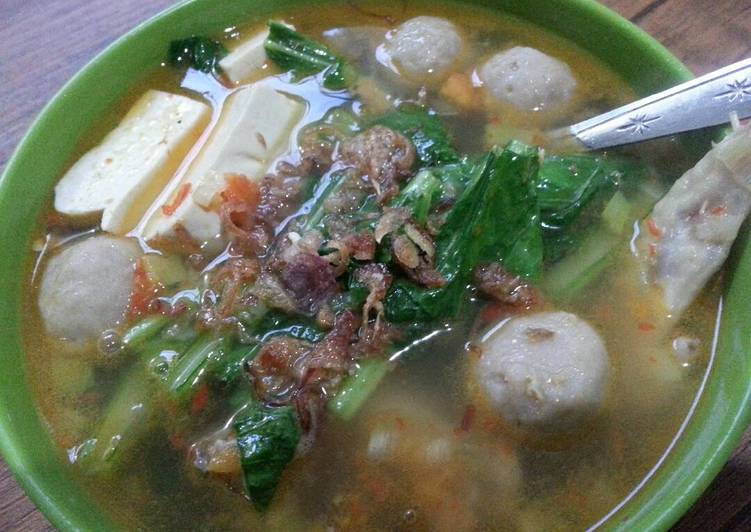 resep makanan Kuah Bakso cepat saji