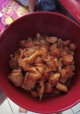 Ayam Sosis Jamur Saos Teriyaki