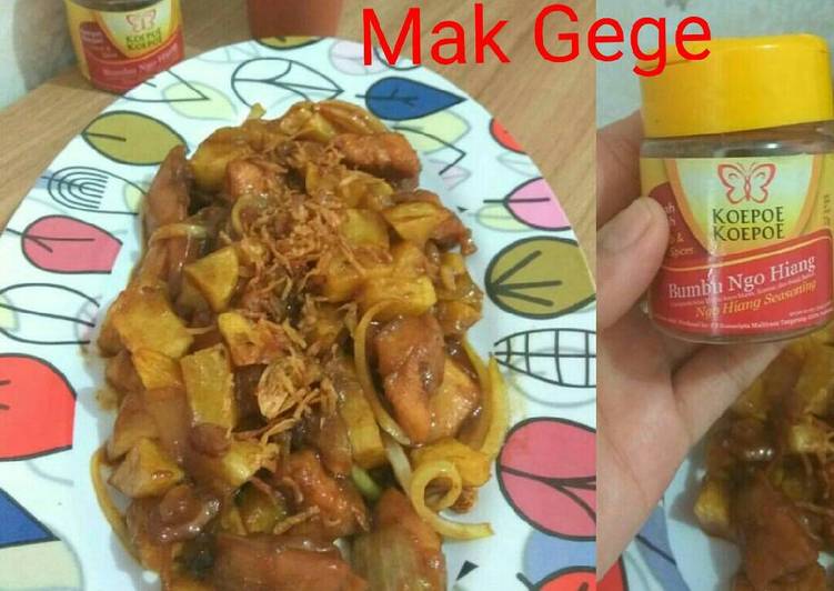 resep makanan Daging Ayam NHK (Ngo Hiang Kentang)