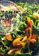 Tumis bayam ayam suwir pedas