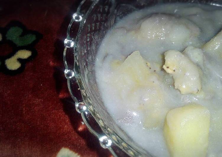 resep lengkap untuk Kolak susu kental manis (pisang+ubi)