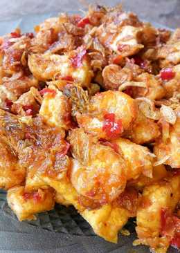 Udang tahu balado pedaaass