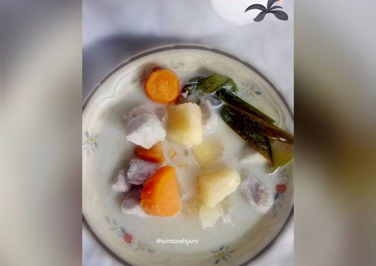 resep Bubur cha cha (kolak singkong,keladi,ubi)