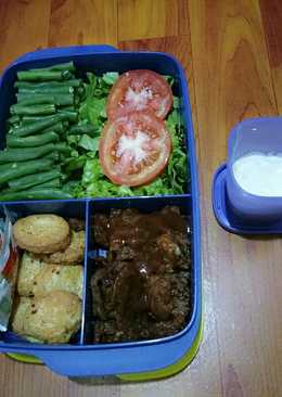 Bekal sehat dengan beef BBQ