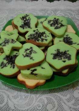 kue cubit pandan dan Vanila
