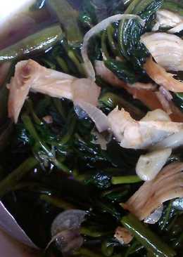Kangkung cah saus tiram plus ayam