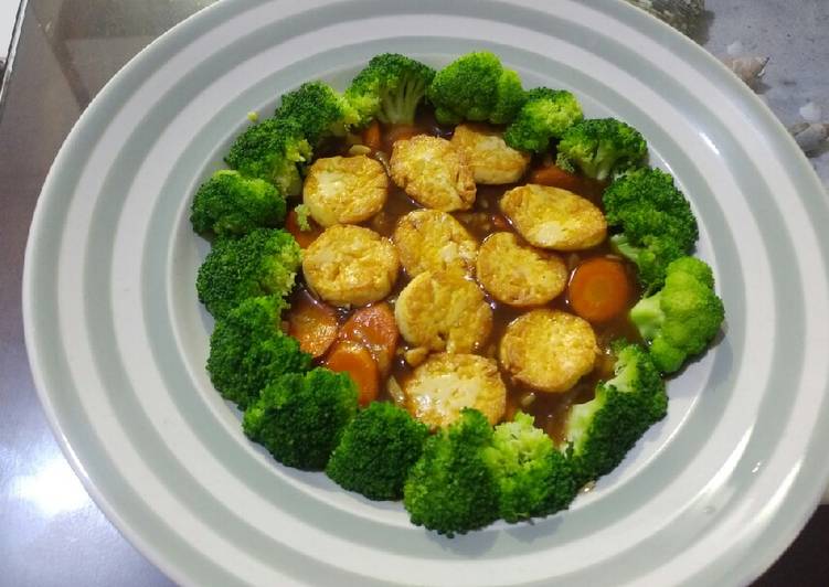 resep masakan Brokoli tafu saos tiram