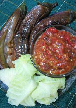 Terong Goreng, Kol rebus, Sambal Tomat