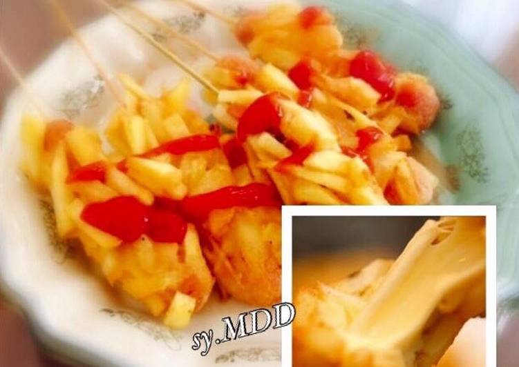 resep masakan HotTang saus mozarella (Hotdog Kentang)