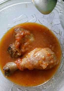 Ayam kuah sambal pedas, ala anak kos