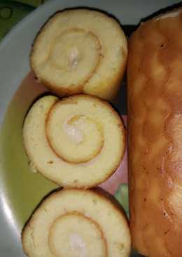 Mini Cococheese rollcake flourless (kelapa keju)