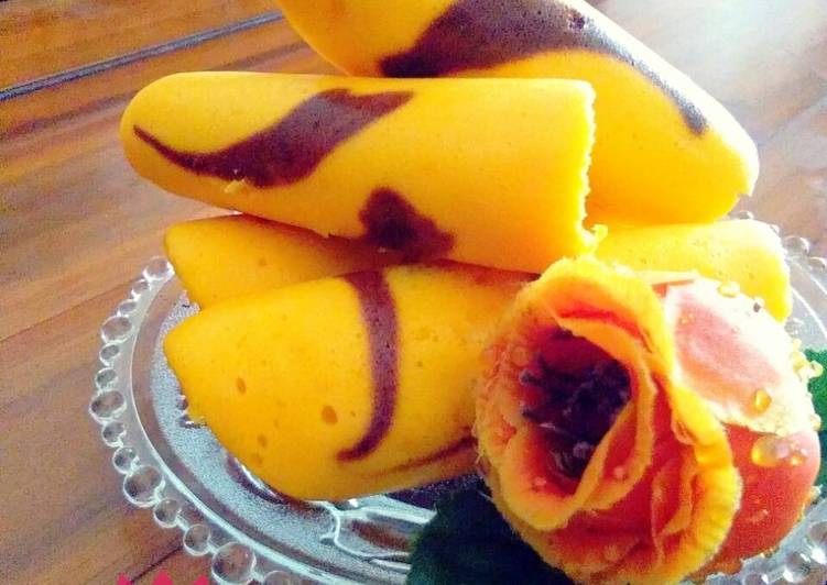 resep masakan Bolu Kukus Lipat Zebra #PR_recookanekabolkus