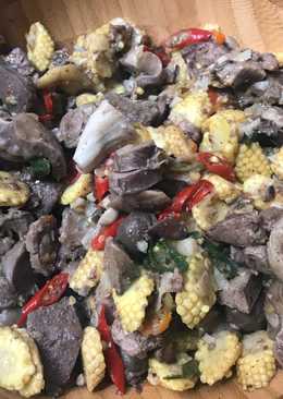 Tumis Ati Ampela dan Jagung muda