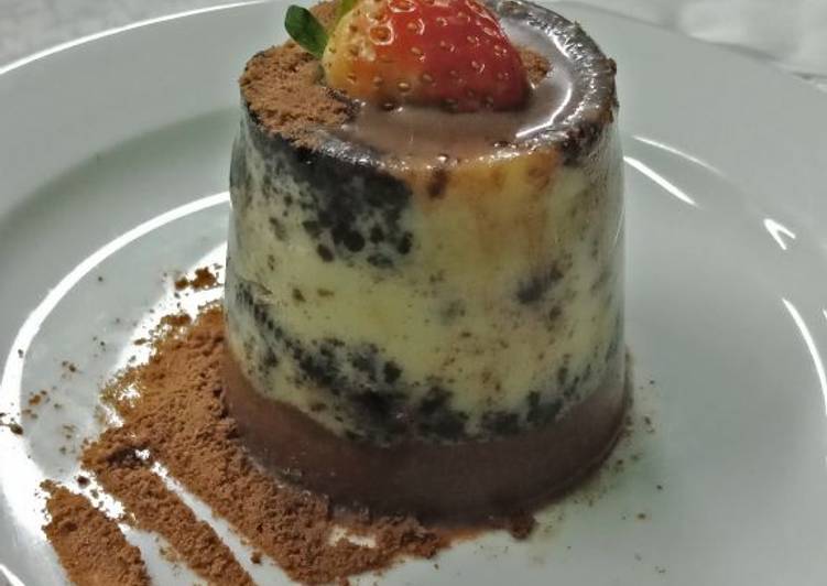 resep Puding Susu Oreo Lapis Coklat