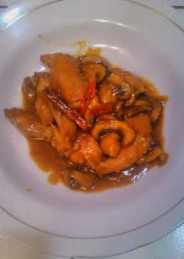 Ayam kecap jamur kancing