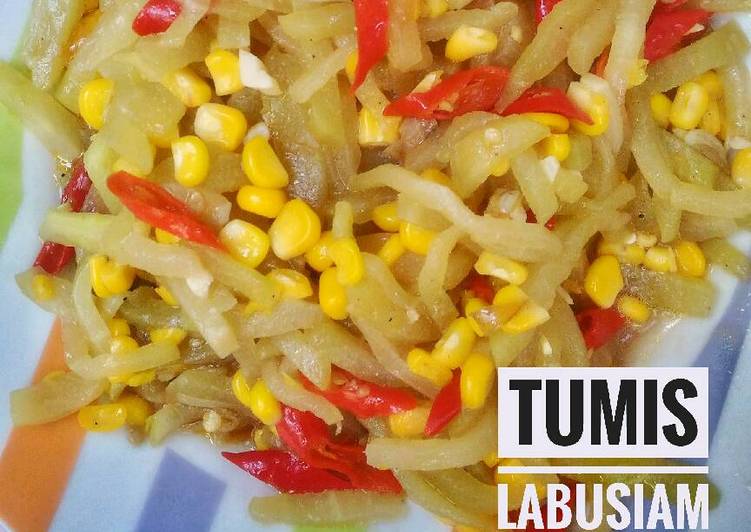 cara membuat Tumis Labusiam Jagung Pipil