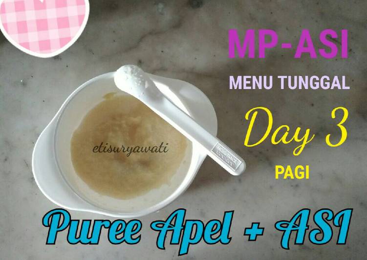 resep lengkap untuk Puree Apel MPASI 6m+