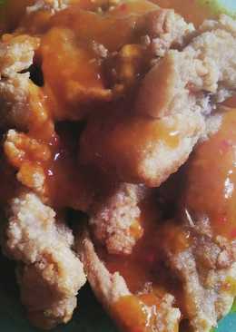 Ikan goreng tepung saos pedas manis