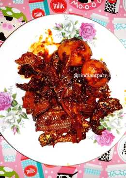 Balado Ikan asin layur & telur simple