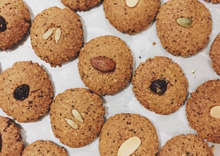 Resep Vegan cookies (gluten free) muesli/oatmeal/eggless cookies Dari
Christine Triyana Djiono