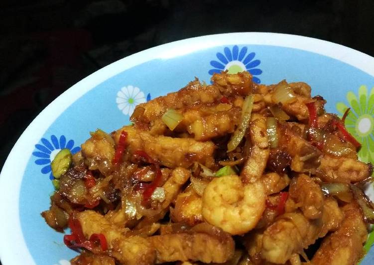 gambar untuk resep makanan Oseng tempe udang petai