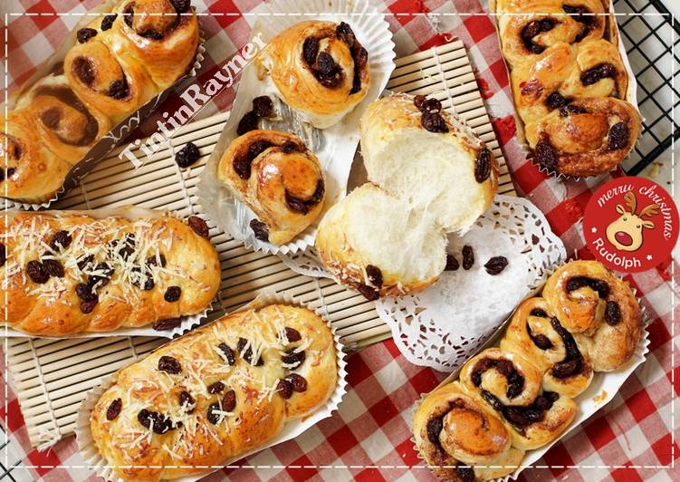 resep Cinnamon Roll lembutt/Roti Kismis serat halus!1 telur aja!^^