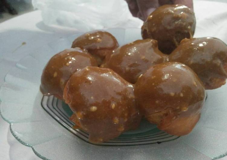 gambar untuk resep makanan Donat kilat topping kopi lumer...