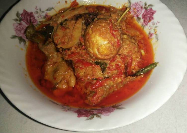 resep lengkap untuk Opor pedas / mangut ayam telur / sambalado