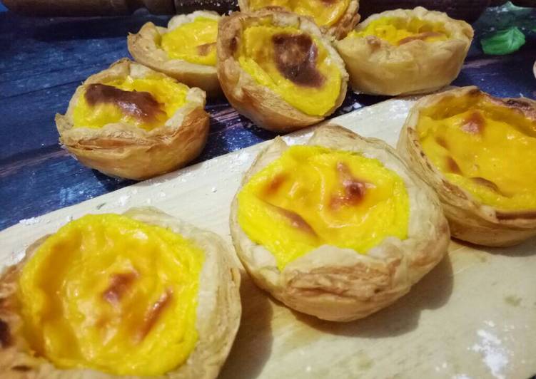 bahan dan cara membuat Portuguese egg tart