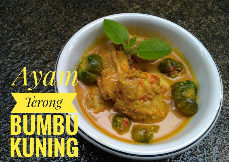 resep makanan Gulai Ayam Terong Bumbu Kuning