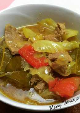 Tongseng sapi tanpa santan, slow cooker