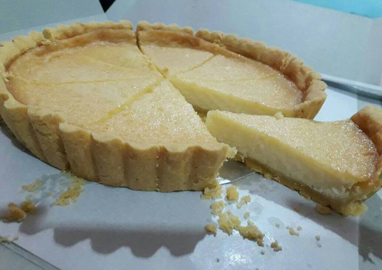 resep masakan Tart susu (pie susu) / kue lontar (crust pie enak)