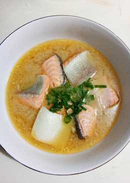 Salmon miso soup